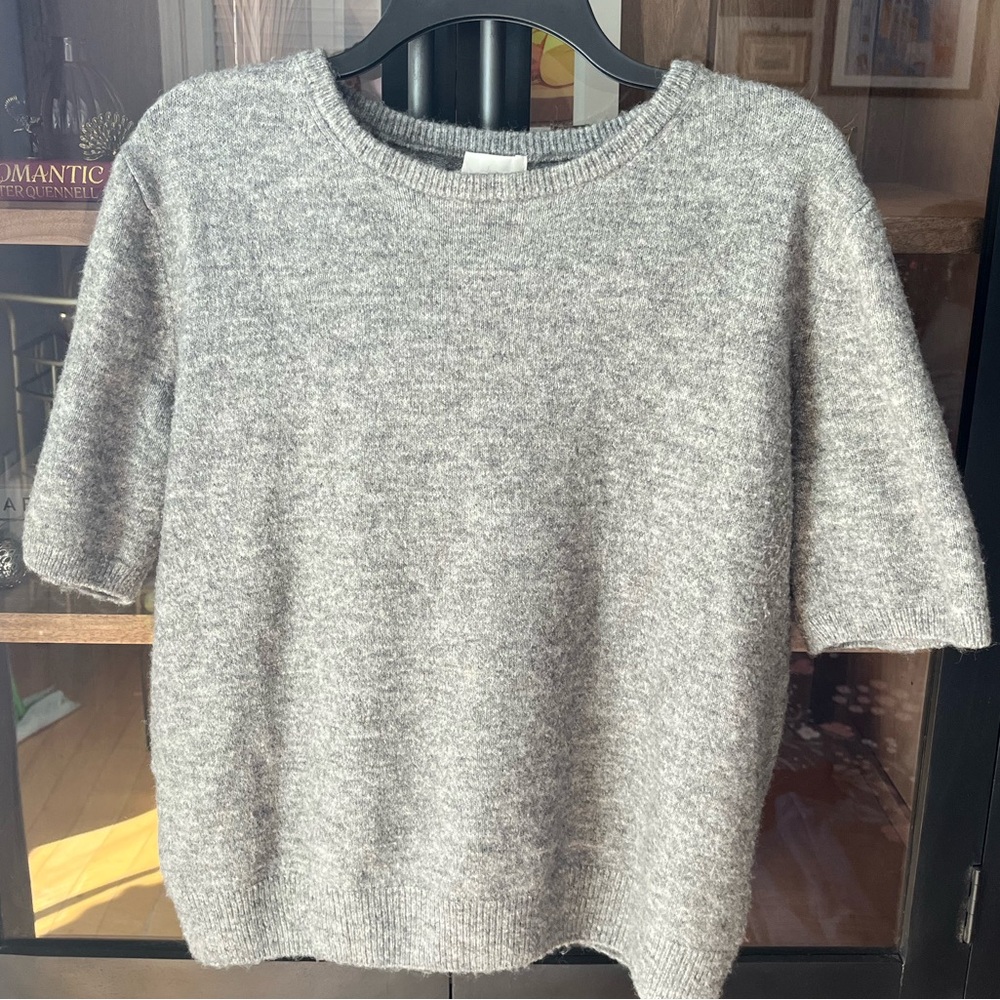 H&M Gray Short Sleeved Sweater